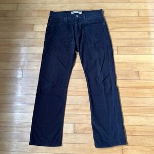 Levis 505 Straight Fit Corduroy Pants Mens 32x32 Charcoal Black Ribbed Cords